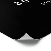 Hello Thirty Retro 30th Birthday Welcome Sign ポスター (角)