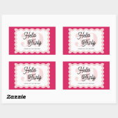 Hello Thirty Wavy Groovy 30th誕生日 長方形シール (シート)