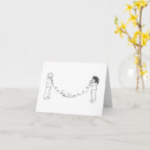 Hello Tin Can電話グリーティングカード カード (黄色い花)