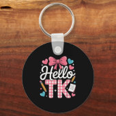 Hello Tk Funny Cute Back To School Transitional Ki キーホルダー (正面)