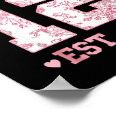 Hello Twelve Est 2013 12th Birthday Girl Coquette  ポスター (角)