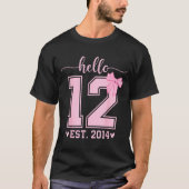 Hello Twelve Est 2014 12th Birthday Coquette 12 Ye Tシャツ (正面)
