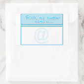 Hello... twitter nameタグ 長方形シール (バッグ)