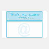 Hello... twitter nameタグ 長方形シール (正面)