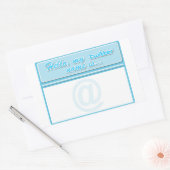 Hello... twitter nameタグ 長方形シール (封筒)