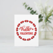 Hello Valentine – バレンタインの書道フレーズ シーズンポストカード (スタンド正面)
