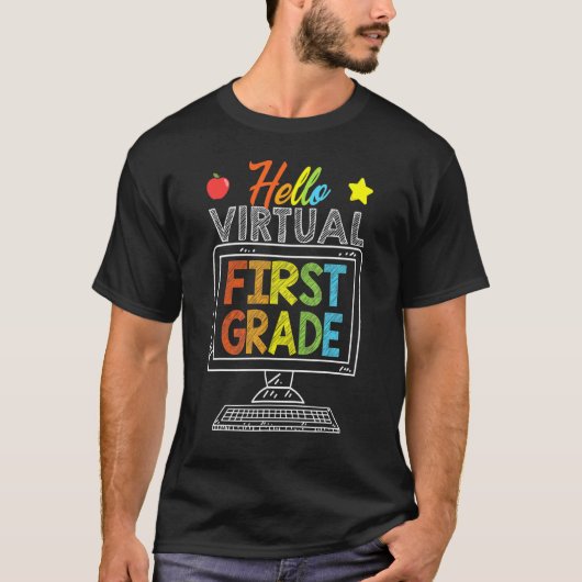 Hello Virtual First Gradeズーム検疫1G Tシャツ (正面)