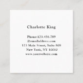 "Hello!" Visitenkarte スクエア名刺 (裏面)