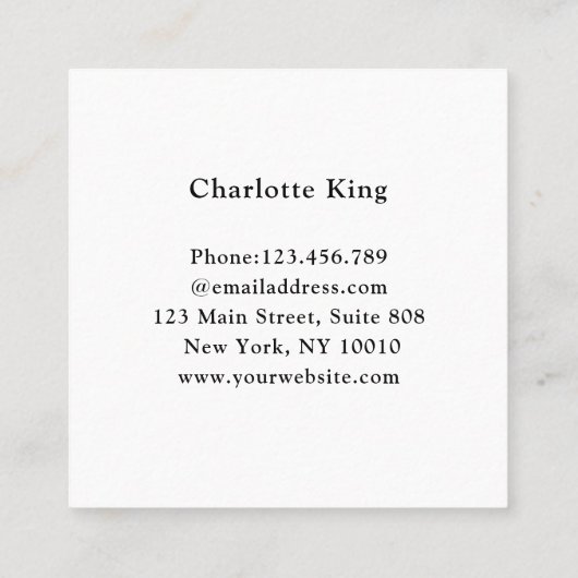 "Hello!" Visitenkarte スクエア名刺 (裏面)