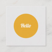 "Hello!" Visitenkarte スクエア名刺 (正面)