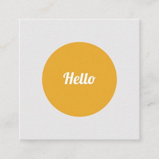 "Hello!" Visitenkarte スクエア名刺 (正面)