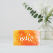 Hello Waterカラーオレンジ 名刺 (スタンド正面)