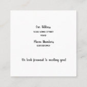 Hello – We’re New to the Neighborhood  スクエア名刺 (裏面)