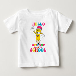 hello welcome back to school  ベビーTシャツ