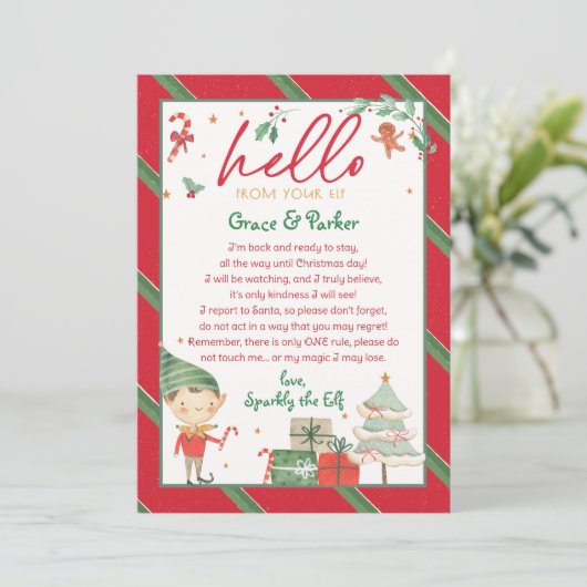 Hello Welcome Letter from Your Christmas小妖精や小人 招待状 (スタンド正面)