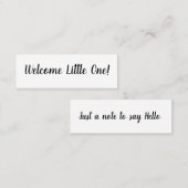 Hello/Welcome Little One Mini名刺 スキニー名刺 (正面/裏面)