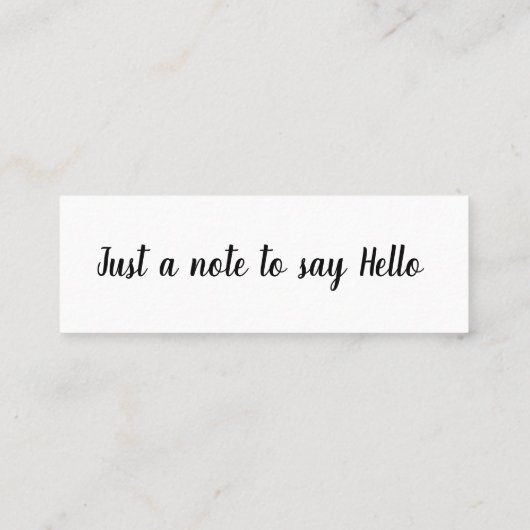 Hello/Welcome Little One Mini名刺 スキニー名刺 (裏面)