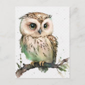 Hello whimsical owl ポストカード (正面)