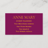 Hello Wine Pink Orange Script Typography Modern 名刺 (裏面)