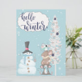 Hello Winterフォトクリスマスカード シーズンカード (スタンド正面)