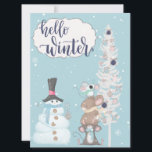Hello Winterフォトクリスマスカード シーズンカード<br><div class="desc">Hello Winter Photoクリスマスカード。</div>
