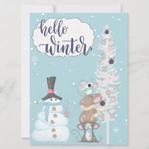 Hello Winterフォトクリスマスカード シーズンカード
