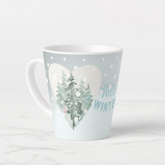 Hello Winter カフェラテマグ (左アングル)