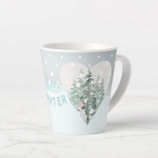 Hello Winter カフェラテマグ (右アングル)