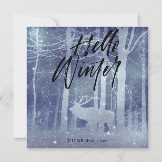 Hello Winter |クリスマスの挨拶 シーズンカード (正面)