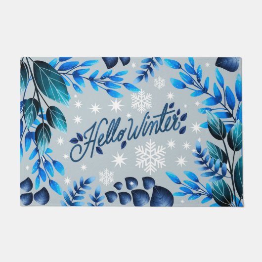 Hello Winter ドアマット (正面)