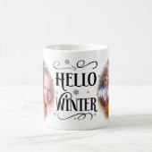 Hello Winter 2フォトホリデー コーヒーマグカップ (中央)