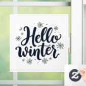 Hello Winter Christmas Snowflake Winter Season ウィンドウサイン (ホーム)