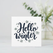 Hello Winter Christmas Snowflake Winter Season 招待状 (スタンド正面)