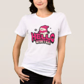 Hello Winter Cute Snowman  トライブレンドＴシャツ (正面)