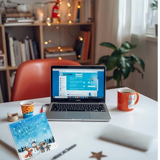 Hello Winter Hardcover Spiral Notebook ノートブック