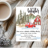 Hello Winter Holiday party -Snowflake Winter Party 招待状