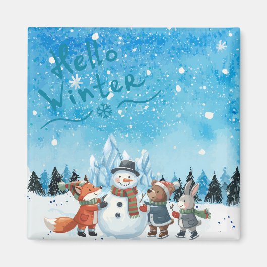 Hello Winter Magnet マグネット (正面)