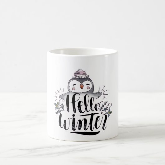 Hello Winter Penguin Mug コーヒーマグカップ (中央)
