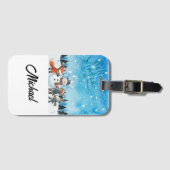 Hello Winter Personalized Luggage Tag ラゲッジタグ (正面横)