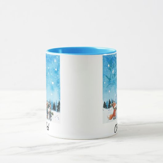 Hello Winter Personalized Mug マグカップ (中央)