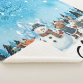 Hello Winter Personalized Sherpa Blanket シェルパブランケット (3/4)