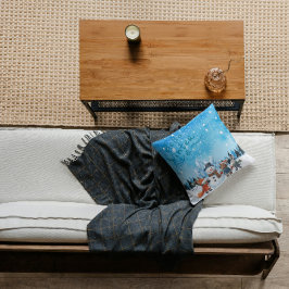 Hello Winter Personalized Throw Pillow クッション