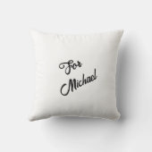Hello Winter Personalized Throw Pillow クッション (裏面)