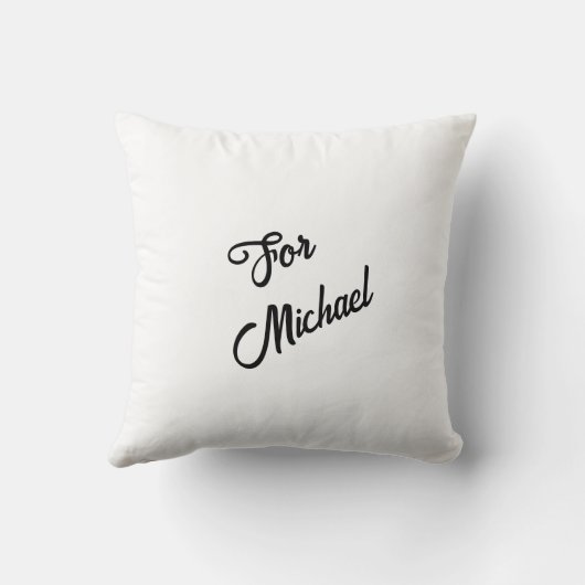 Hello Winter Personalized Throw Pillow クッション (裏面)