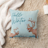 Hello Winter Pillow クッション (ブランケット)