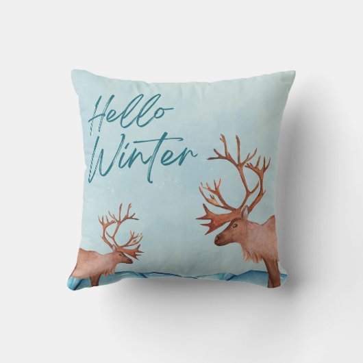 Hello Winter Pillow クッション (裏面)