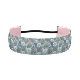 Hello Winter Pines & Flowers アスレチックヘッドバンド