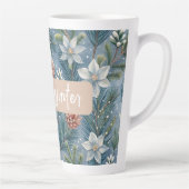 Hello Winter Pines & Flowers カフェラテマグ (右)
