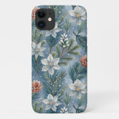 Hello Winter Pines & Flowers Case-Mate iPhoneケース (裏面)