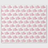 Hello Winter Red Script Holiday Gift ラッピングペーパー (フラット)